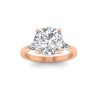 1.5 Ct Round Lab Diamond & .40 Ctw Three Stone Whisper Engagement Ring