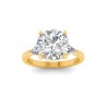 1.5 Ct Round Lab Diamond & .40 Ctw Three Stone Whisper Engagement Ring