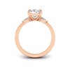 2 Ct Radiant Diamond & .40 Ctw Three Stone Whisper Engagement Ring