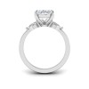 2.5 Ct Oval Lab Diamond & .40 Ctw Three Stone Whisper Engagement Ring