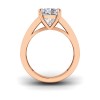 5 Ct Marquise Colorless Lab Diamond Channel Set Wide Band Engagement Ring