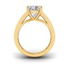 3 Ct Radiant Lab Diamond Channel Set Wide Band Engagement Ring