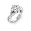 5 Ct Cushion Moissanite & .33 Ctw Lab Diamond Classic Twisted Vine Engagement Ring