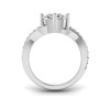 5 Ct Cushion Moissanite & .33 Ctw Lab Diamond Classic Twisted Vine Engagement Ring