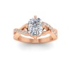 3.5 Ct Elongated Cushion Premium Lab Diamond & .33 Ctw Classic Twisted Vine Engagement Ring