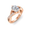 3.5 Ct Elongated Cushion Premium Lab Diamond & .33 Ctw Classic Twisted Vine Engagement Ring