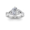2.5 Ct Elongated Cushion Lab Diamond & .33 Ctw Classic Twisted Vine Engagement Ring