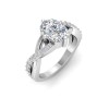 2.5 Ct Elongated Cushion Lab Diamond & .33 Ctw Classic Twisted Vine Engagement Ring