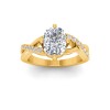 4 Ct Elongated Cushion Lab Diamond & .33 Ctw Classic Twisted Vine Engagement Ring