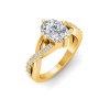 4 Ct Elongated Cushion Lab Diamond & .33 Ctw Classic Twisted Vine Engagement Ring