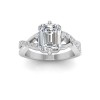 2.83 Ctw Emerald CZ Classic Twisted Vine Engagement Ring