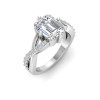 2.83 Ctw Emerald CZ Classic Twisted Vine Engagement Ring