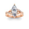 3.83 Ctw Marquise CZ Classic Twisted Vine Engagement Ring