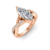 3.83 Ctw Marquise CZ Classic Twisted Vine Engagement Ring