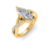 3.5 Ct Marquise Lab Diamond & .33 Ctw Classic Twisted Vine Engagement Ring