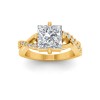 5 Ct Princess Lab Diamond & .33 Ctw Classic Twisted Vine Engagement Ring