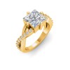5 Ct Princess Lab Diamond & .33 Ctw Classic Twisted Vine Engagement Ring