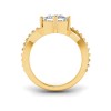 5 Ct Princess Lab Diamond & .33 Ctw Classic Twisted Vine Engagement Ring