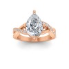 4 Ct Pear Moissanite & .33 Ctw Lab Diamond Classic Twisted Vine Engagement Ring