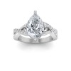 5.33 Ctw Pear CZ Classic Twisted Vine Engagement Ring
