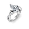 5.33 Ctw Pear CZ Classic Twisted Vine Engagement Ring