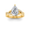 3.5 Ct Pear Lab Diamond & .33 Ctw Classic Twisted Vine Engagement Ring