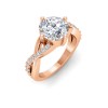 2.5 Ct Round Premium Lab Diamond & .33 Ctw Classic Twisted Vine Engagement Ring
