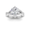 3.83 Ctw Round CZ Classic Twisted Vine Engagement Ring