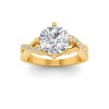 3.5 Ct Round Premium Lab Diamond & .33 Ctw Classic Twisted Vine Engagement Ring