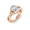 3.5 Ct Radiant Premium Lab Diamond & .33 Ctw Classic Twisted Vine Engagement Ring