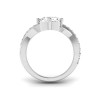 4 Ct Radiant Premium Lab Diamond & .33 Ctw Classic Twisted Vine Engagement Ring
