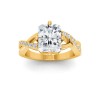 3 Ct Radiant Lab Diamond & .33 Ctw Classic Twisted Vine Engagement Ring
