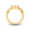 3 Ct Radiant Lab Diamond & .33 Ctw Classic Twisted Vine Engagement Ring