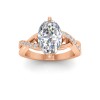5 Ct Oval Lab Diamond & .33 Ctw Classic Twisted Vine Engagement Ring
