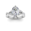 4 Ct Oval Premium Lab Diamond & .33 Ctw Classic Twisted Vine Engagement Ring