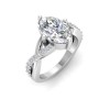 4 Ct Oval Premium Lab Diamond & .33 Ctw Classic Twisted Vine Engagement Ring