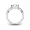 4 Ct Oval Premium Lab Diamond & .33 Ctw Classic Twisted Vine Engagement Ring