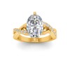 5 Ct Oval Moissanite & .33 Ctw Lab Diamond Classic Twisted Vine Engagement Ring