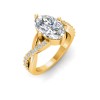 5 Ct Oval Moissanite & .33 Ctw Lab Diamond Classic Twisted Vine Engagement Ring