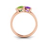 3 Ctw Birthstone Pear, Oval & Round Toi et Moi Three Stone Ring