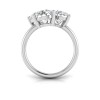 6 Ctw Moissanite Pear, Oval & Round Toi et Moi Three Stone Ring