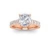 2 Ct Cushion Premium Lab Diamond & 0.98 Ctw Lab Diamond Lux Gala Hidden Halo Engagement Ring