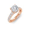2 Ct Cushion Premium Lab Diamond & 0.98 Ctw Lab Diamond Lux Gala Hidden Halo Engagement Ring