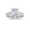 5 Ct Cushion Lab Diamond & 0.98 Ctw Lab Diamond Lux Gala Hidden Halo Engagement Ring