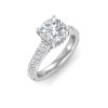 5 Ct Cushion Lab Diamond & 0.98 Ctw Lab Diamond Lux Gala Hidden Halo Engagement Ring