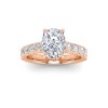 2 Ct Elongated Cushion Lab Diamond & 0.98 Ctw Lab Diamond Lux Gala Hidden Halo Engagement Ring