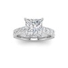 3 Ct Princess Premium Lab Diamond & 0.98 Ctw Lab Diamond Lux Gala Hidden Halo Engagement Ring