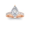 2 Ct Pear Premium Lab Diamond & 0.98 Ctw Lab Diamond Lux Gala Hidden Halo Engagement Ring