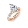 2 Ct Pear Premium Lab Diamond & 0.98 Ctw Lab Diamond Lux Gala Hidden Halo Engagement Ring