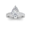 5 Ct Pear Moissanite & 0.98 Ctw Lab Diamond Lux Gala Hidden Halo Engagement Ring
